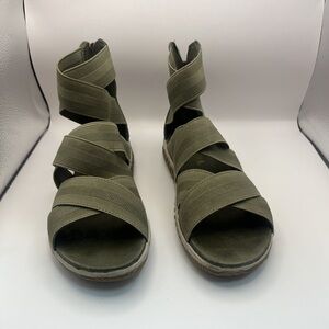 Sorel Out N About Green Stappy Slip On Travel Sandals Outdoor 7.5